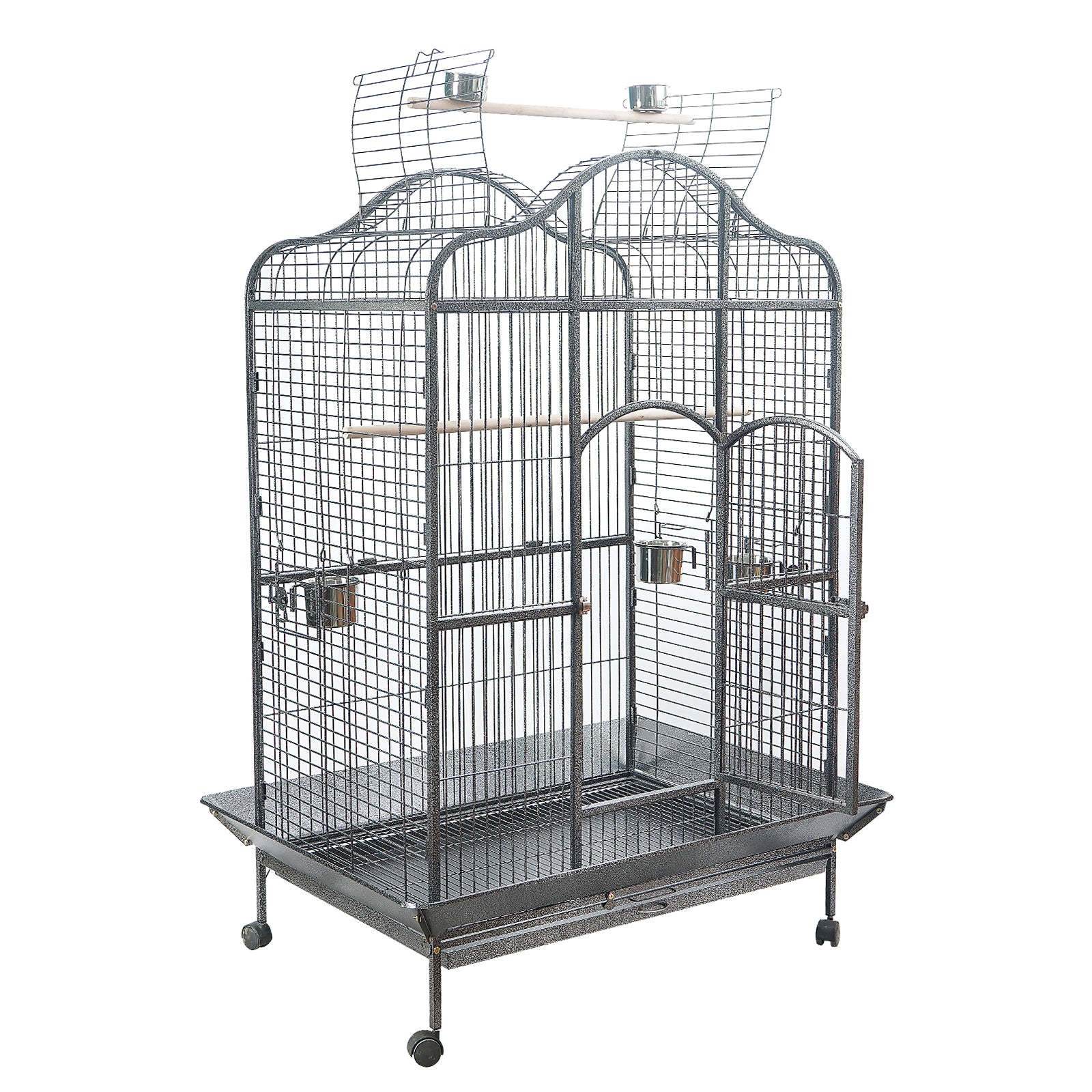 YES4PETS XL Bird Cage Pet Parrot Aviary with Perch Feeder Squawks Pet Store